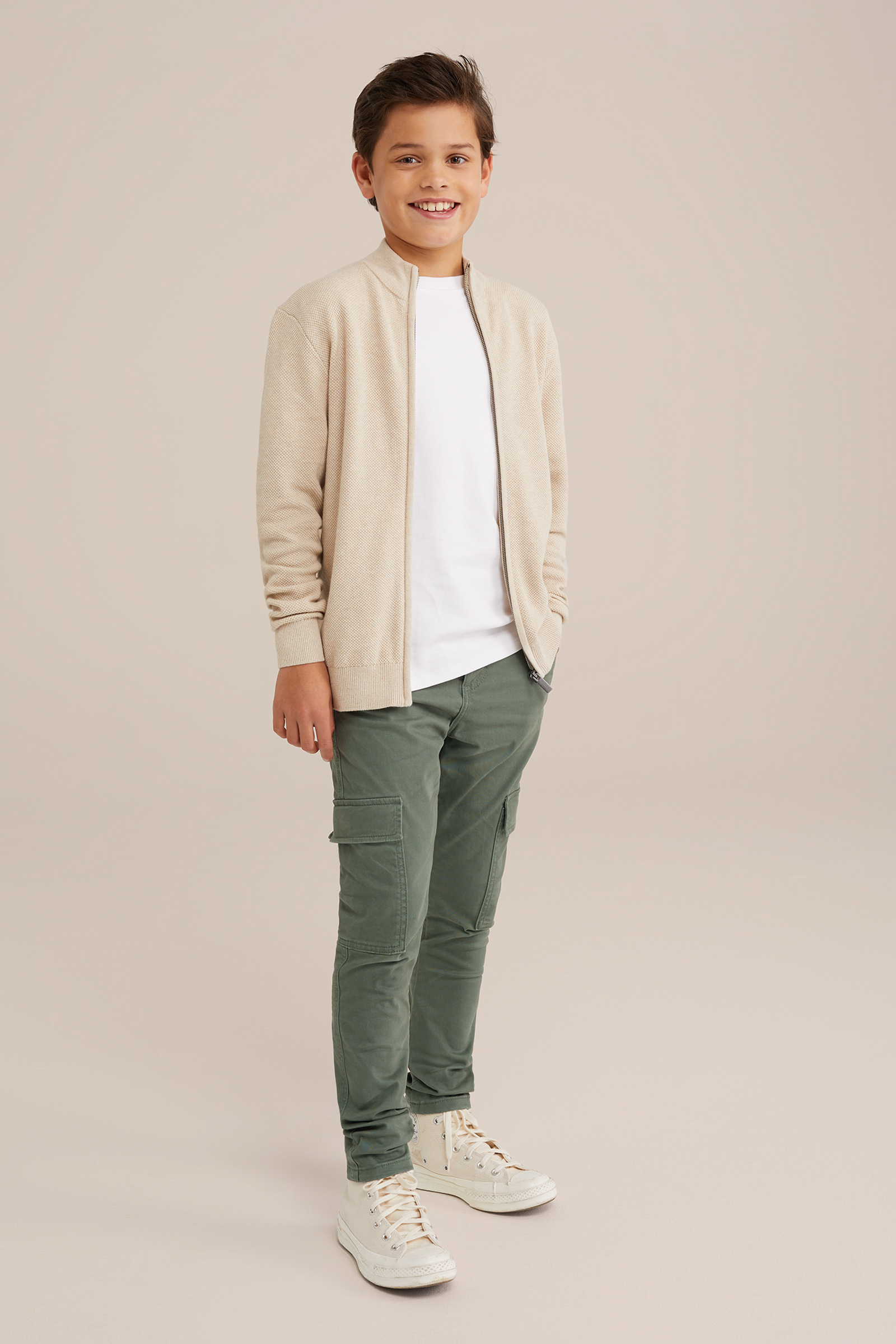 Jongens slim fit cargobroek