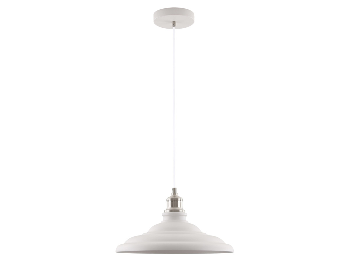 Lampa wisząca Loret metalowa biała