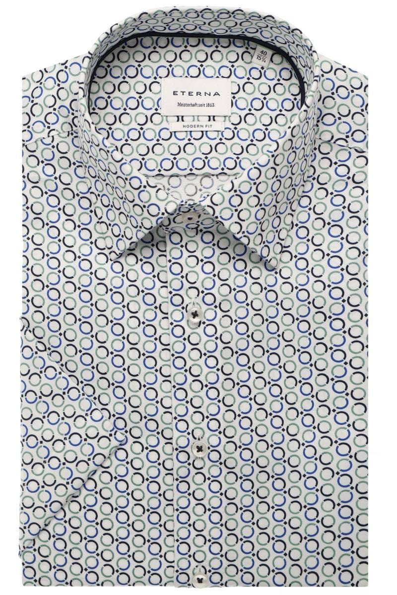 ETERNA Modern Fit Hemd hellgrün, Bedruckt