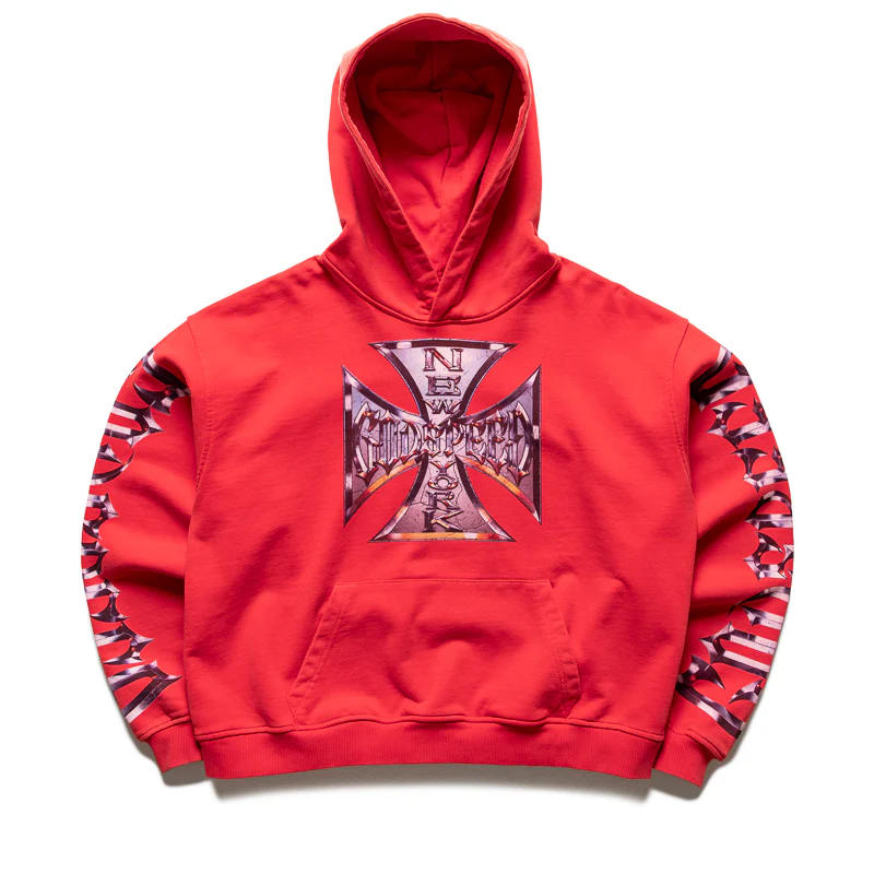 Godspeed New York Chrome Motto Hoodie - Red Wash