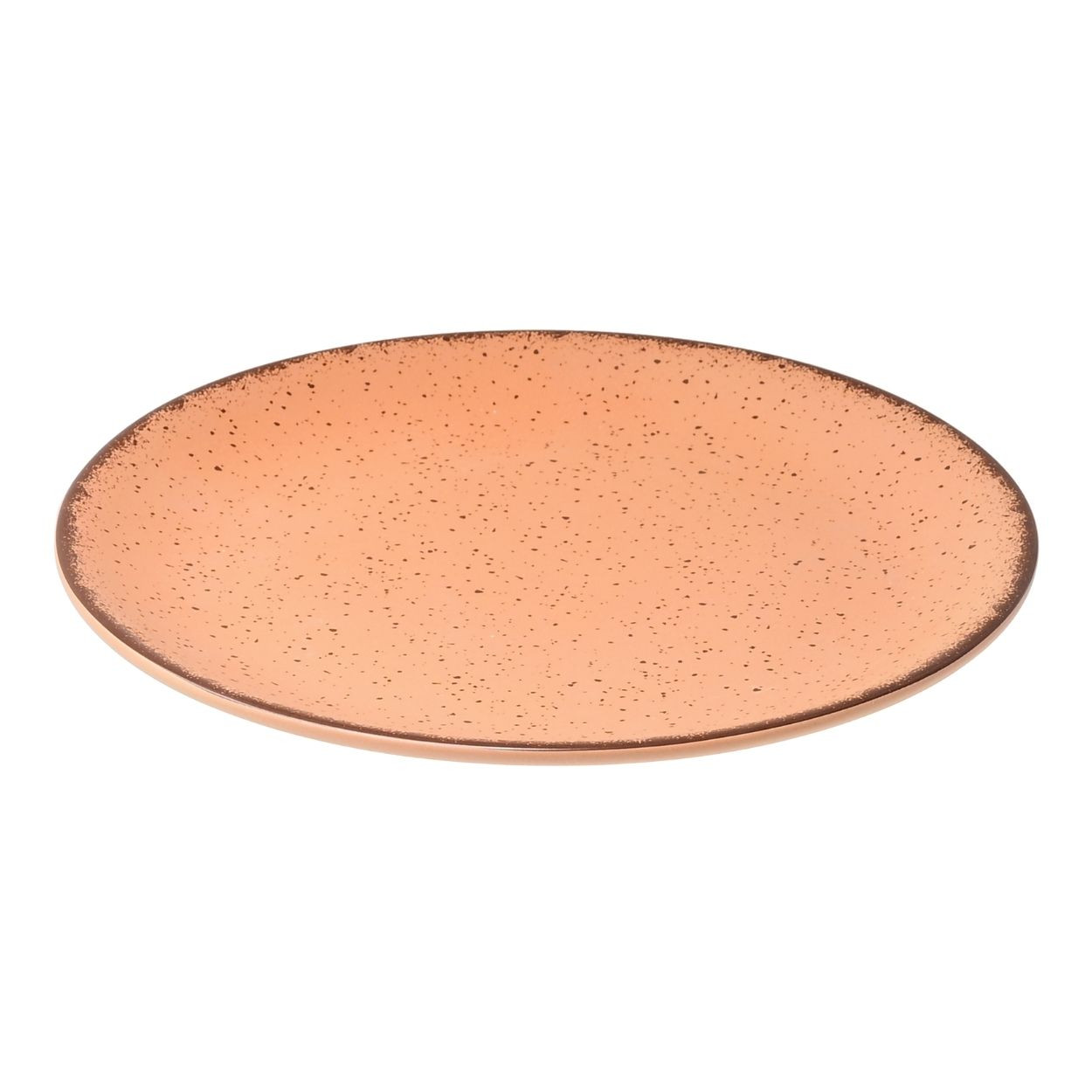 Talerz obiadowy 27 cm Terra Salmon porcelana pomarańczowy okrągły duży