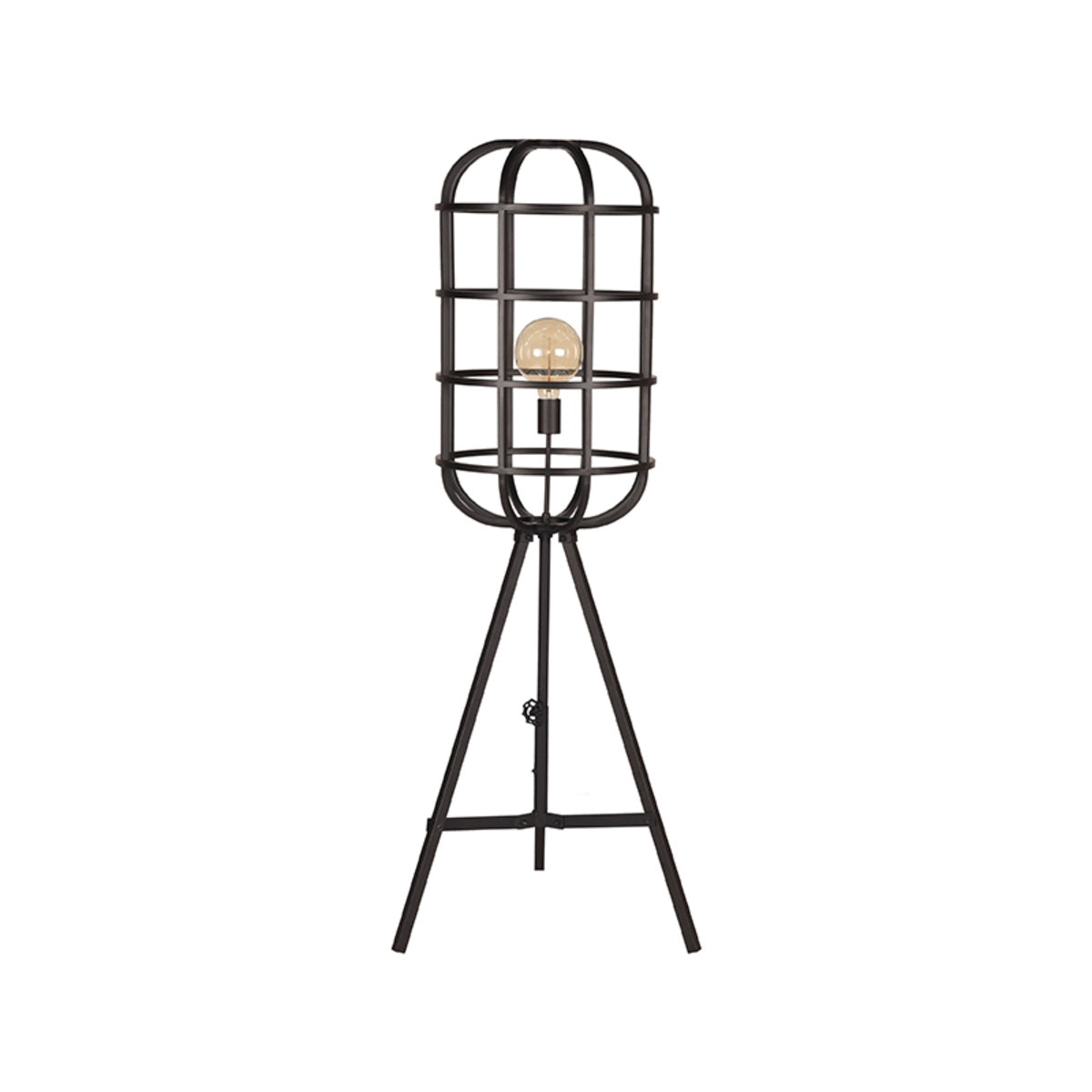 LABEL51 Vloerlamp Twine - Zwart Metaal - 50x50x145cm