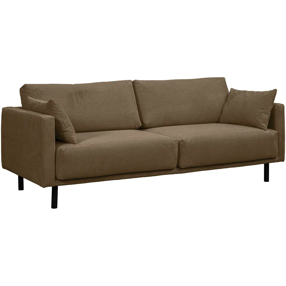 Bank Siem 3-zits - stof Egon - bruin