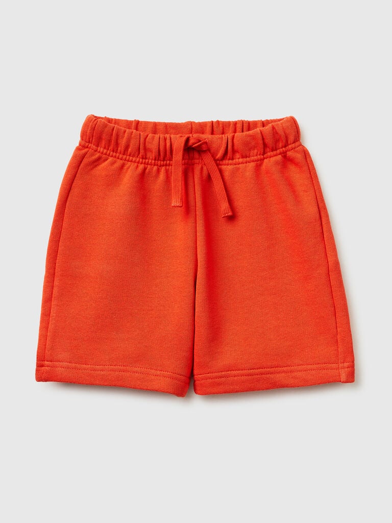 Cotton fleece bermuda shorts
