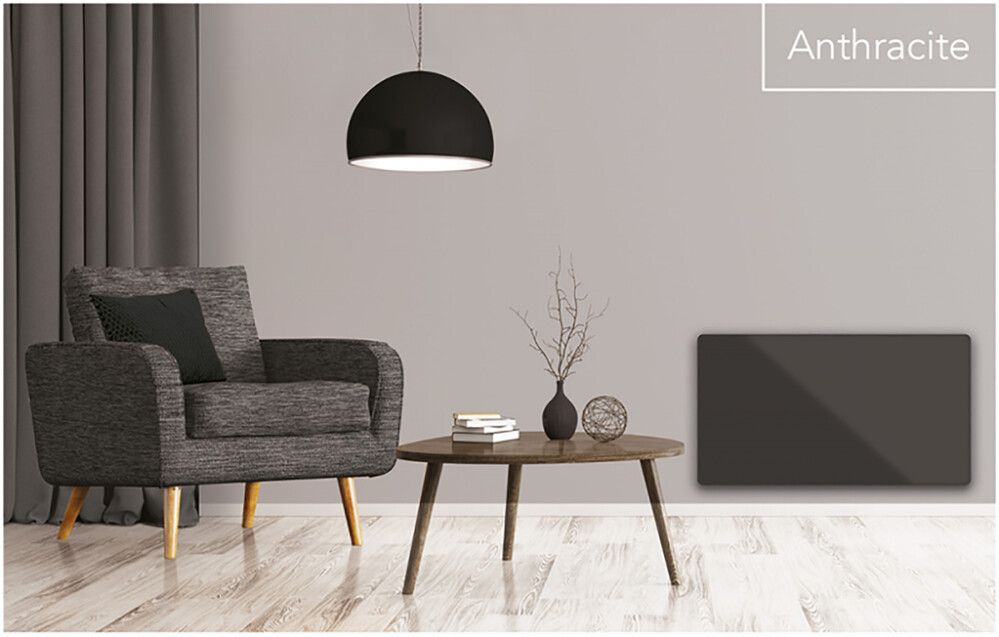 PANELOVN FRONT DIMPLEX CLIP ON GLASS ANTRASITT 44X77CM