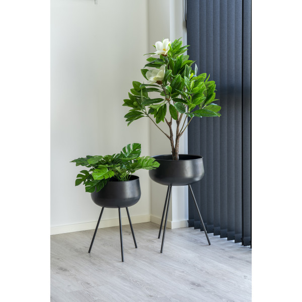 SZTUCZNA roślina MONSTERA 45 cm w doniczce z cementu