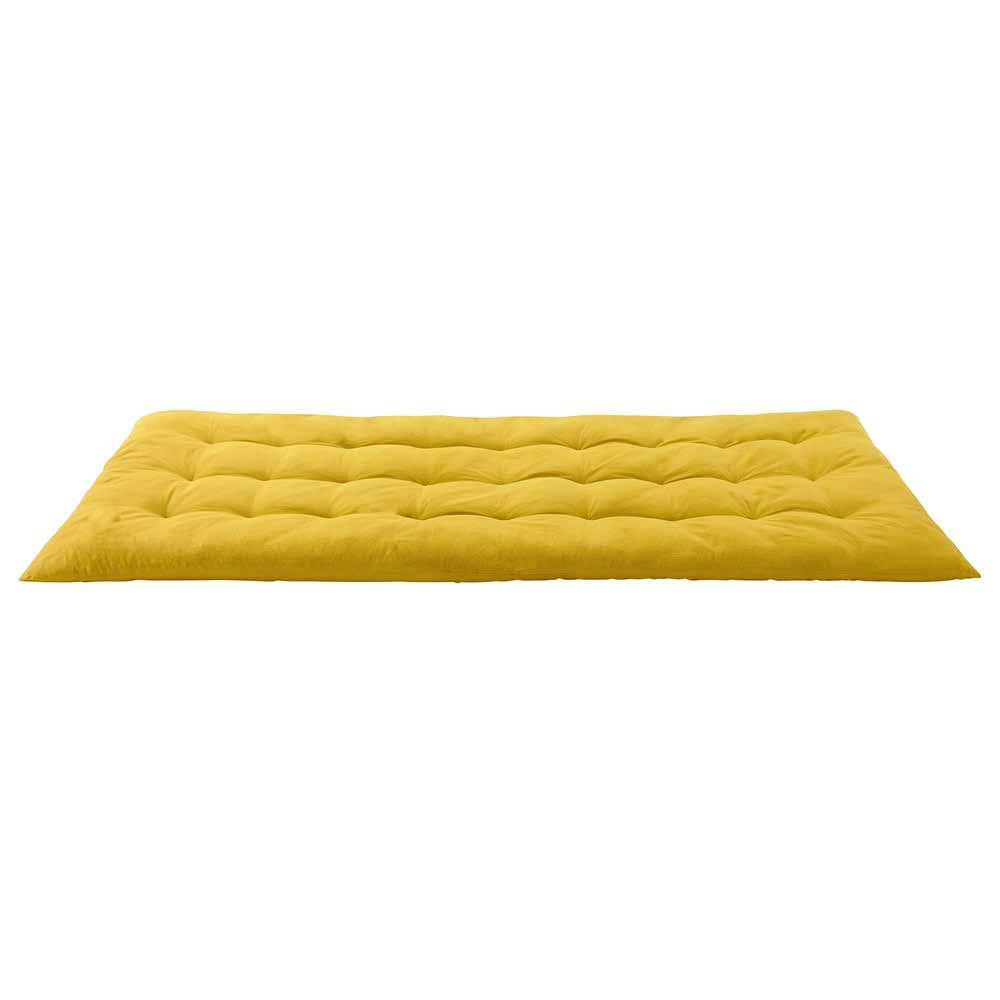 Sixties - Matelas de sol en coton jaune 90x190
