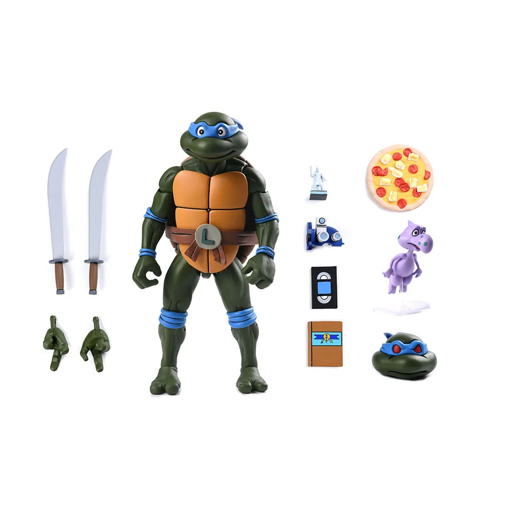 Neca Teenage mutant Ninja turtles Cartoon Action Ultimate Leonardo Vhs figure 18 cm