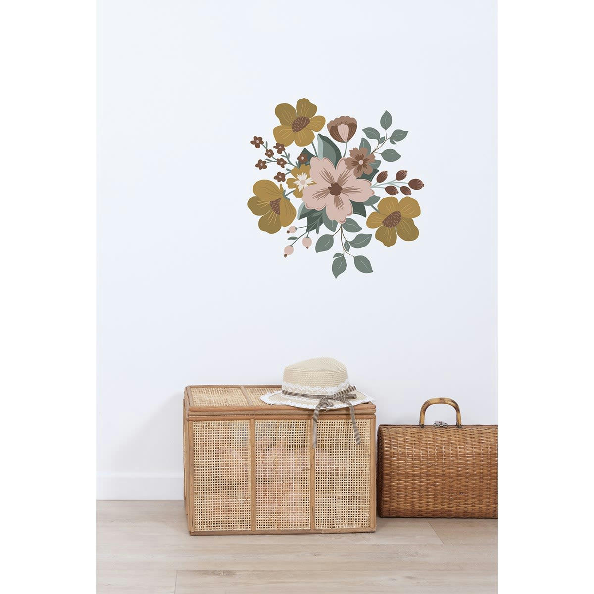 CAPUCINE - Grand sticker grand bouquet en vinyle mat multicolore