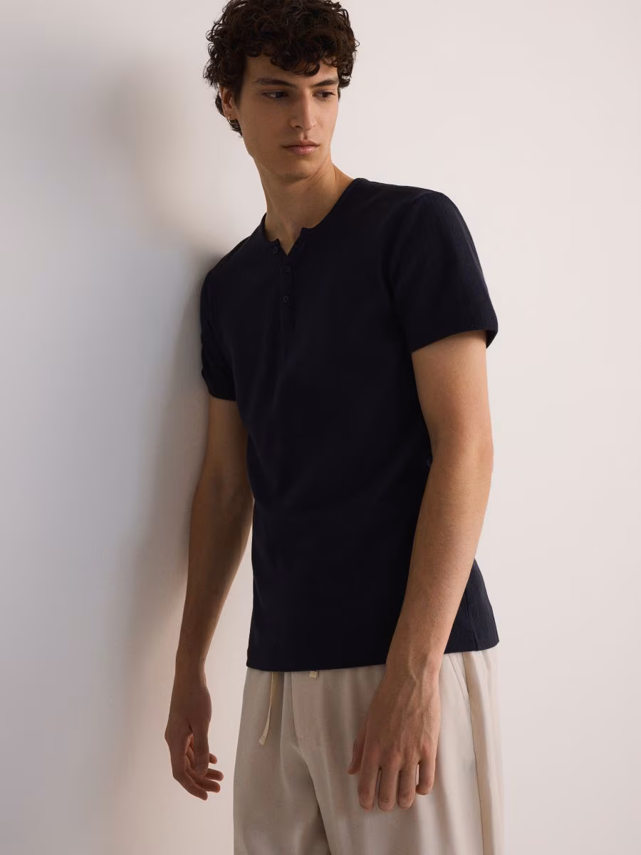 Henley Cotton T-Shirt