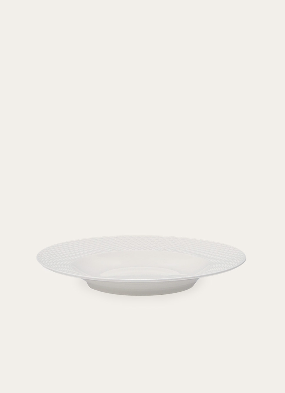 ASSIETTE CREUSE EN PORCELAINE EMBOSS BLANC
