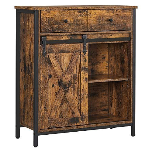 Rustykalna szafka z przesuwanymi drzwiami 70x30x80 cm