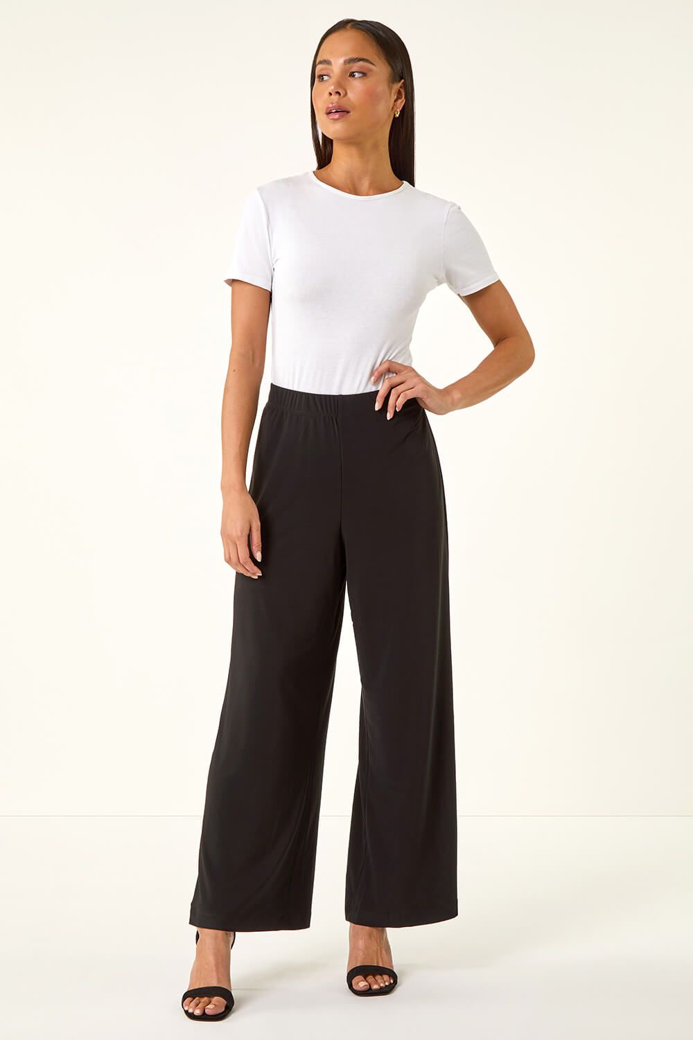 Roman Petite Wide Leg Stretch Trouser