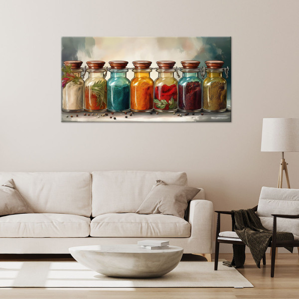 Feeby Obraz na płótnie, Kolorowe Przyprawy Zioła 120x60