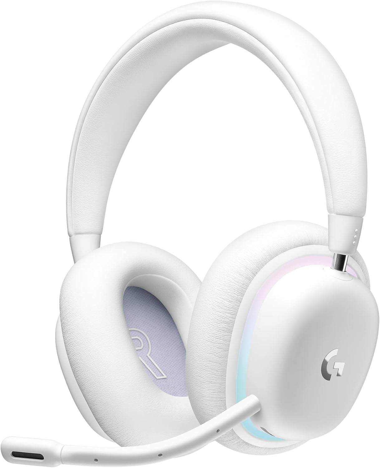 Logitech G735 Wireless Gaming Headset  Customizable LIGHTSYNC RGB Lighting  Bluetooth  3.5 MM Aux Compatible with PC  Mobile Devices  Detachable Mic - White Mist