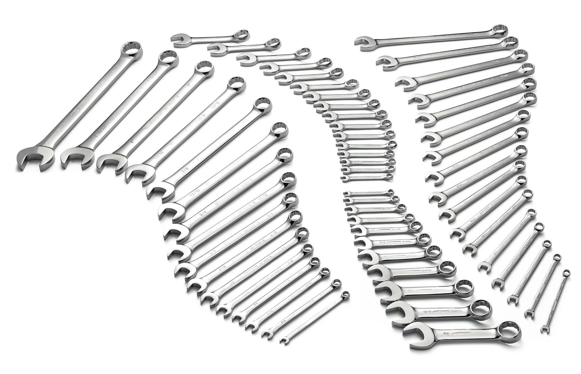 Mastercraft Master Combination Wrench Set, 60-pc, SAE/Metric, Nickel-Chrome Plating