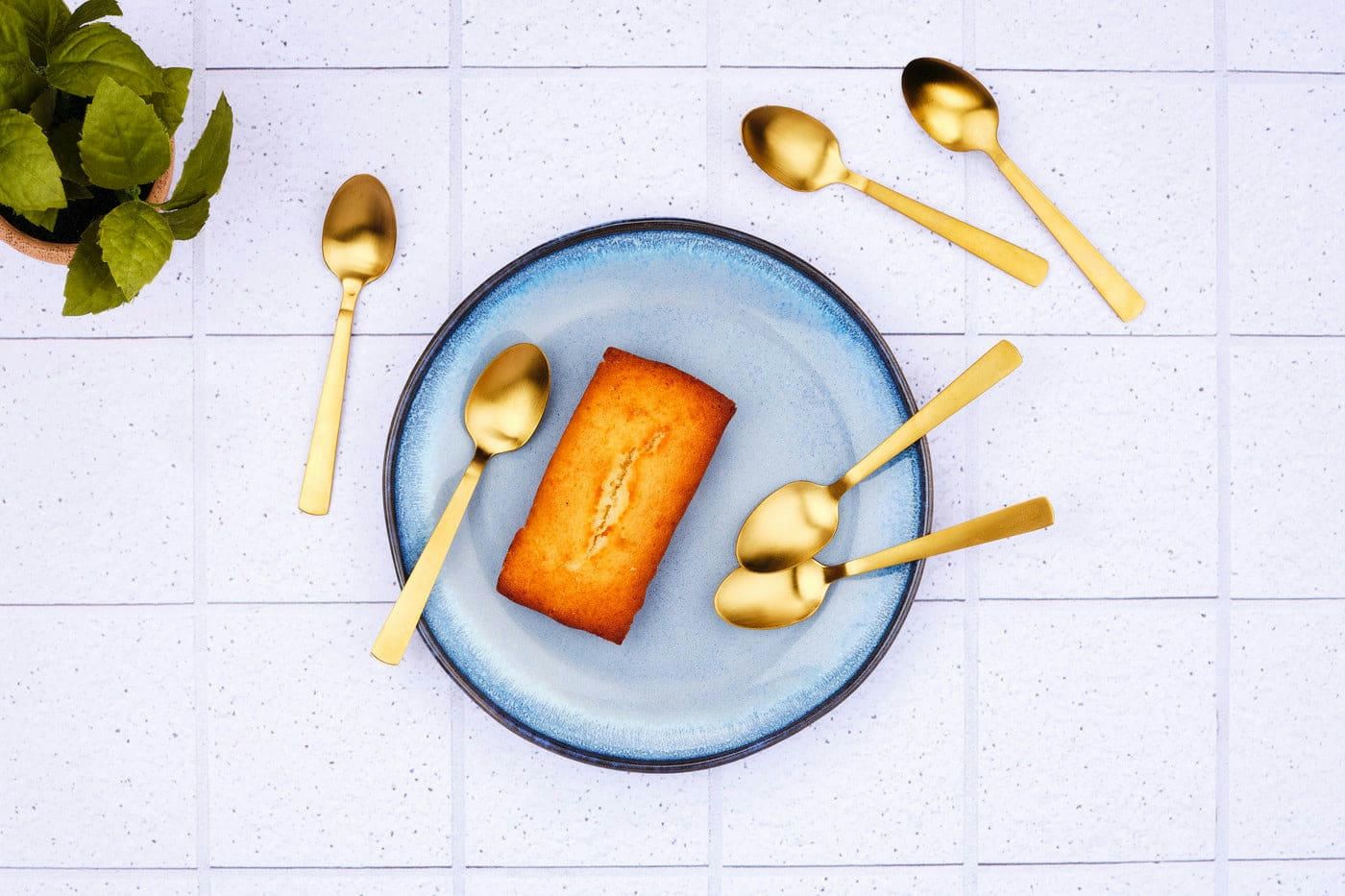 NUDE - Lot de 6 petites cuillères en inox or