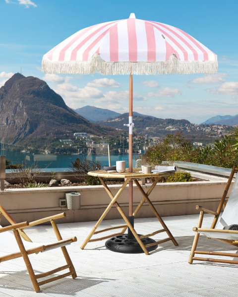 Parasol ogrodowy składany 150 cm różowy