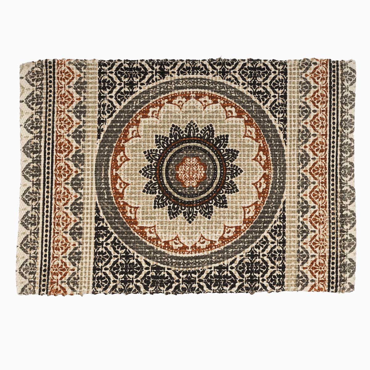 Individual De Mesa Caia Em Juta E Algodão 33x49cm