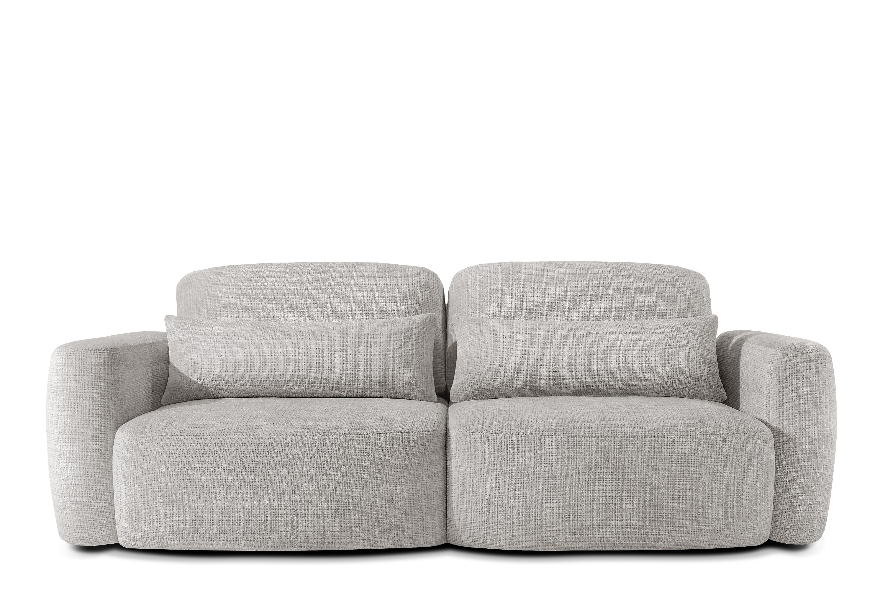 KONSIMO ELOSA Rozkładana sofa trzyosobowa ze schowkiem styl japandi