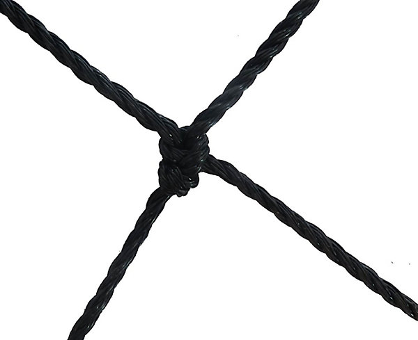 Filet de volière - Maille de 60mm Noir 12.5m x 20m 1.2 mm
