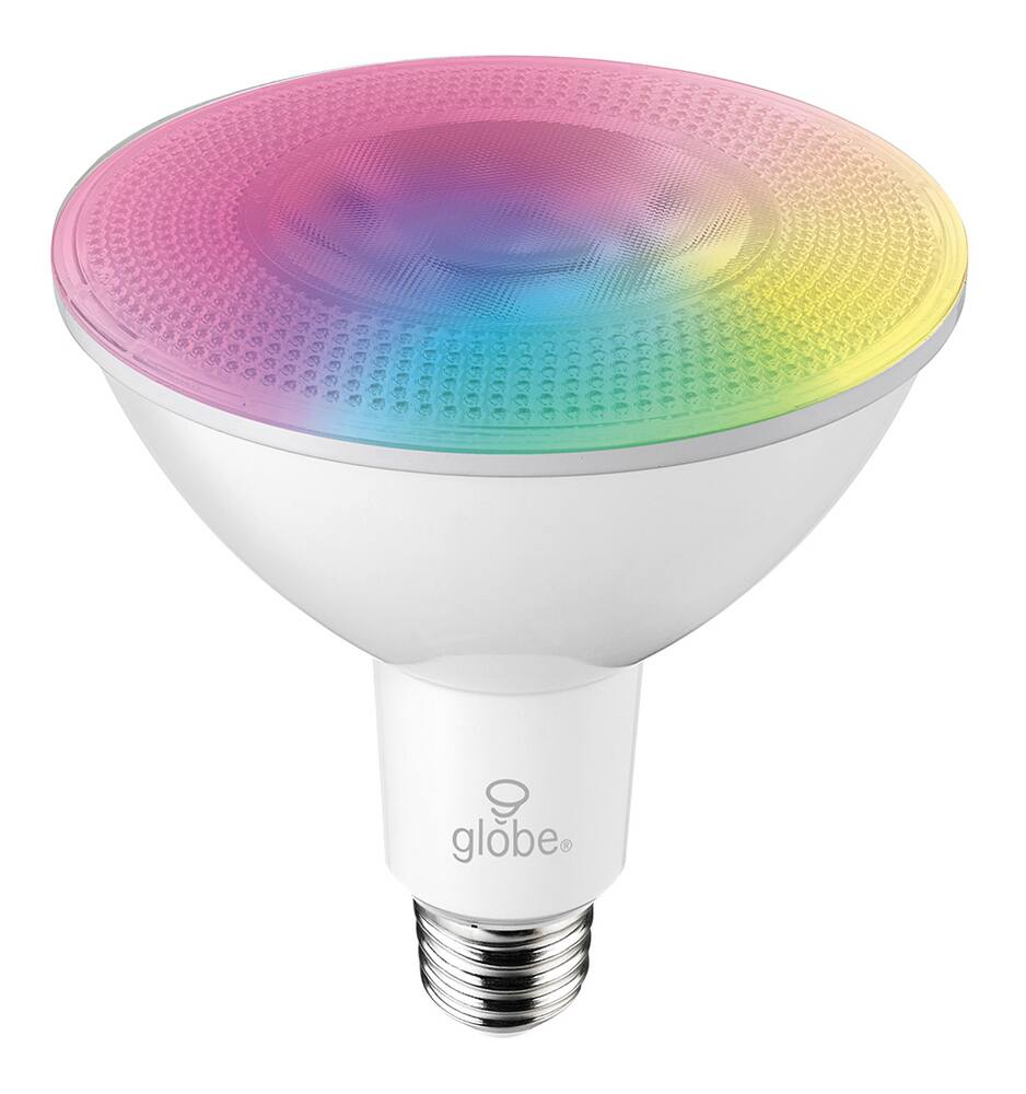 Globe Electric PAR38 Smart Dimmable LED Flood Light Bulb, 750 Lumens, Colour/Tunable White