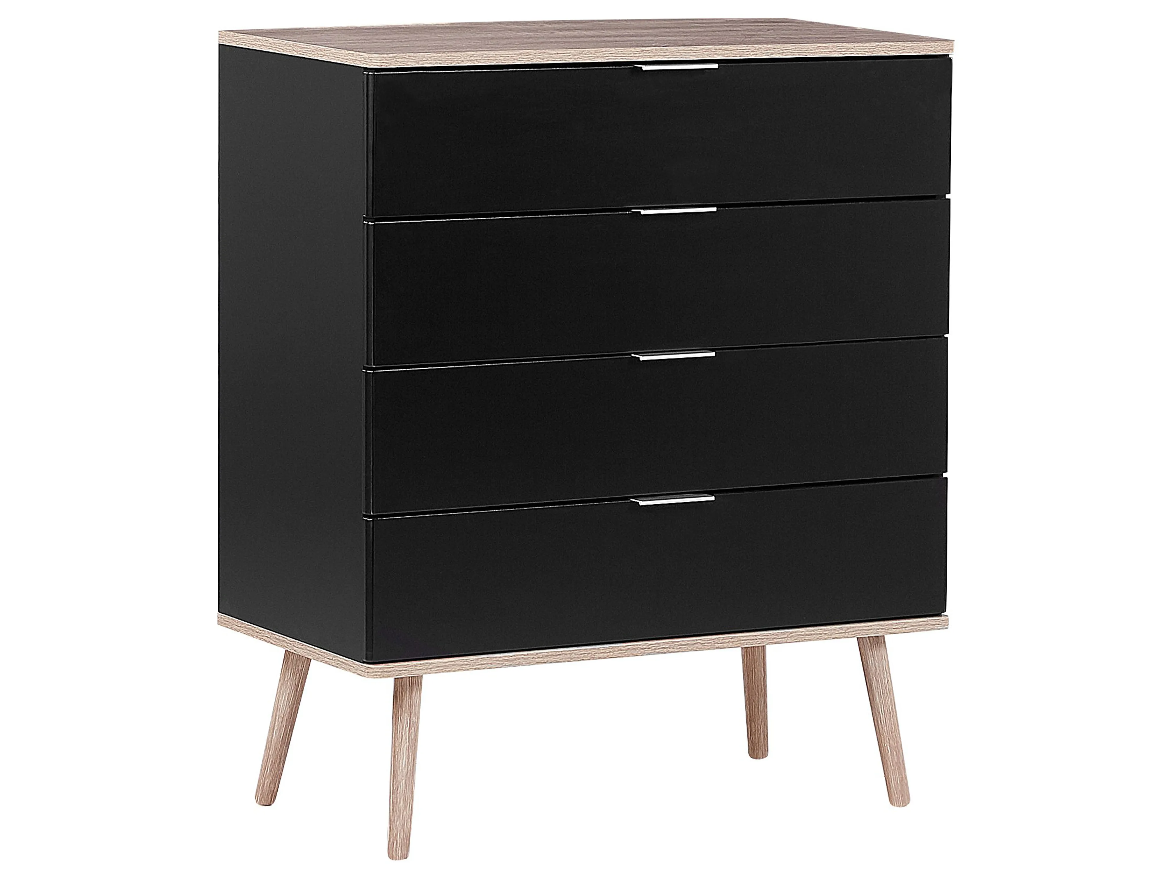 4 Drawer Chest WALPI Black