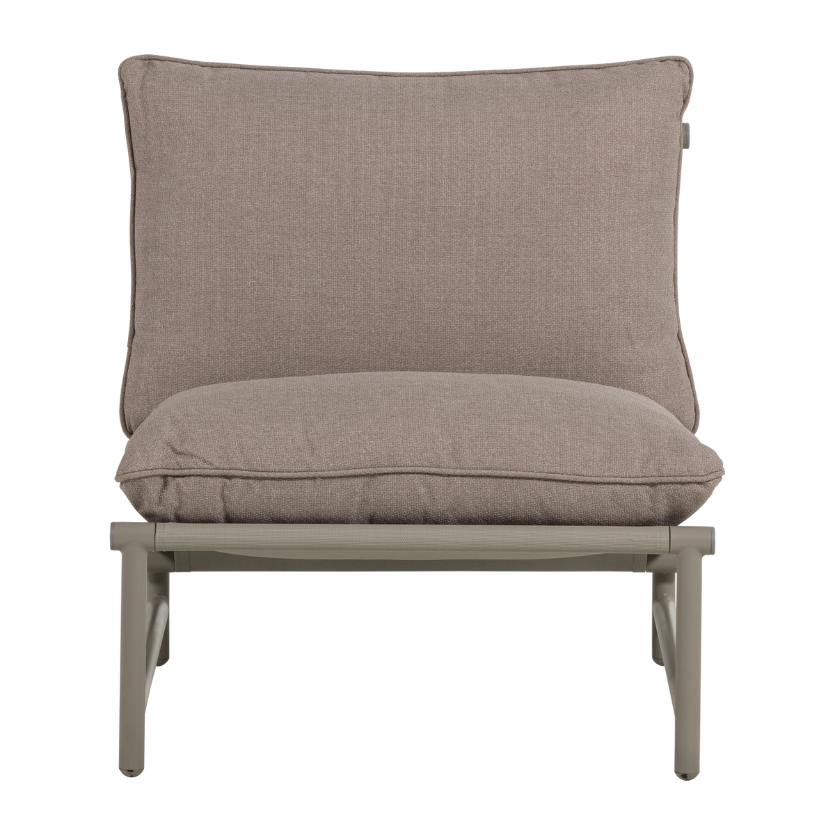 WOOOD loungestoel tuin Elvo - Aluminium - Zand - 75x82x75