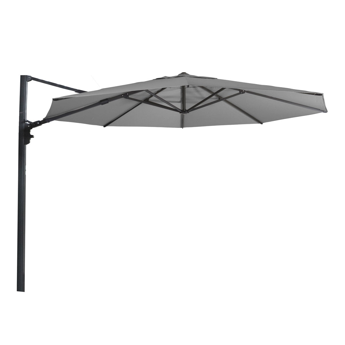 Lesli Living push-up parasol Virgo - grijs - Ø350cm