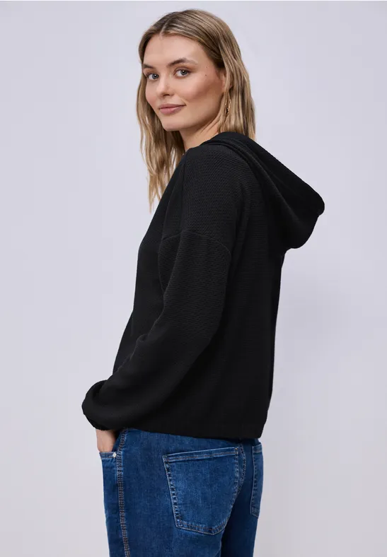 Langarm Jacke mit Kapuze und Zipper