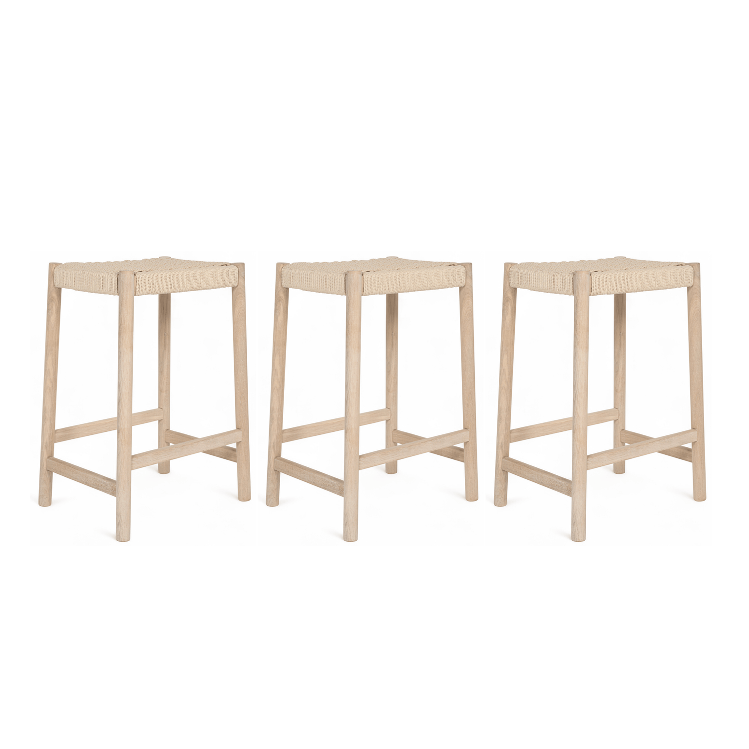 Furnhouse barkruk Ida - Witte olie - Set van 3