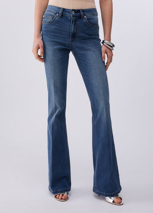 Jeans bootcut a vita alta