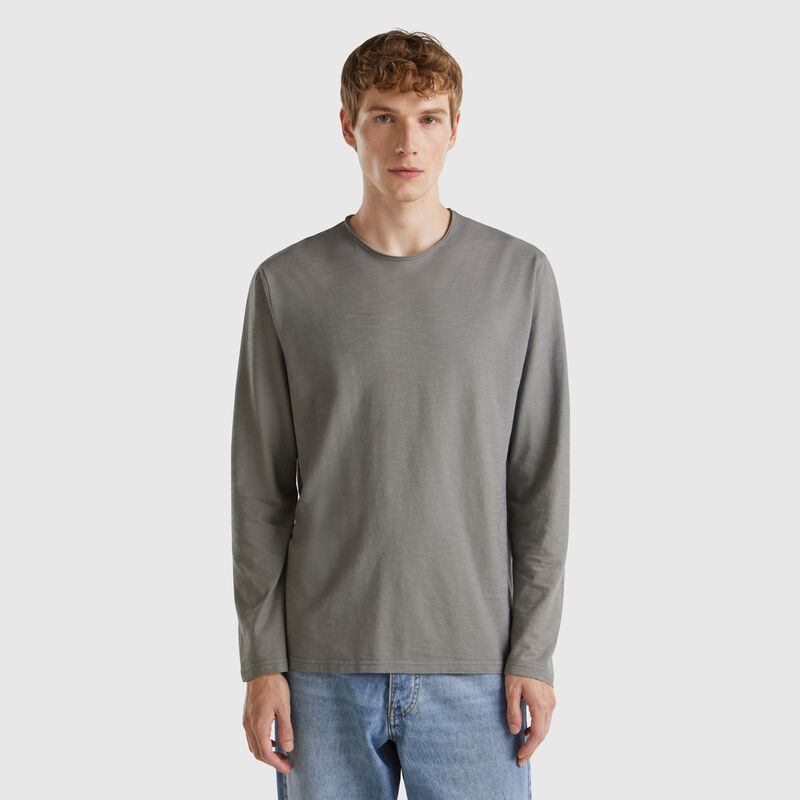Long sleeve t-shirt in 100% cotton
