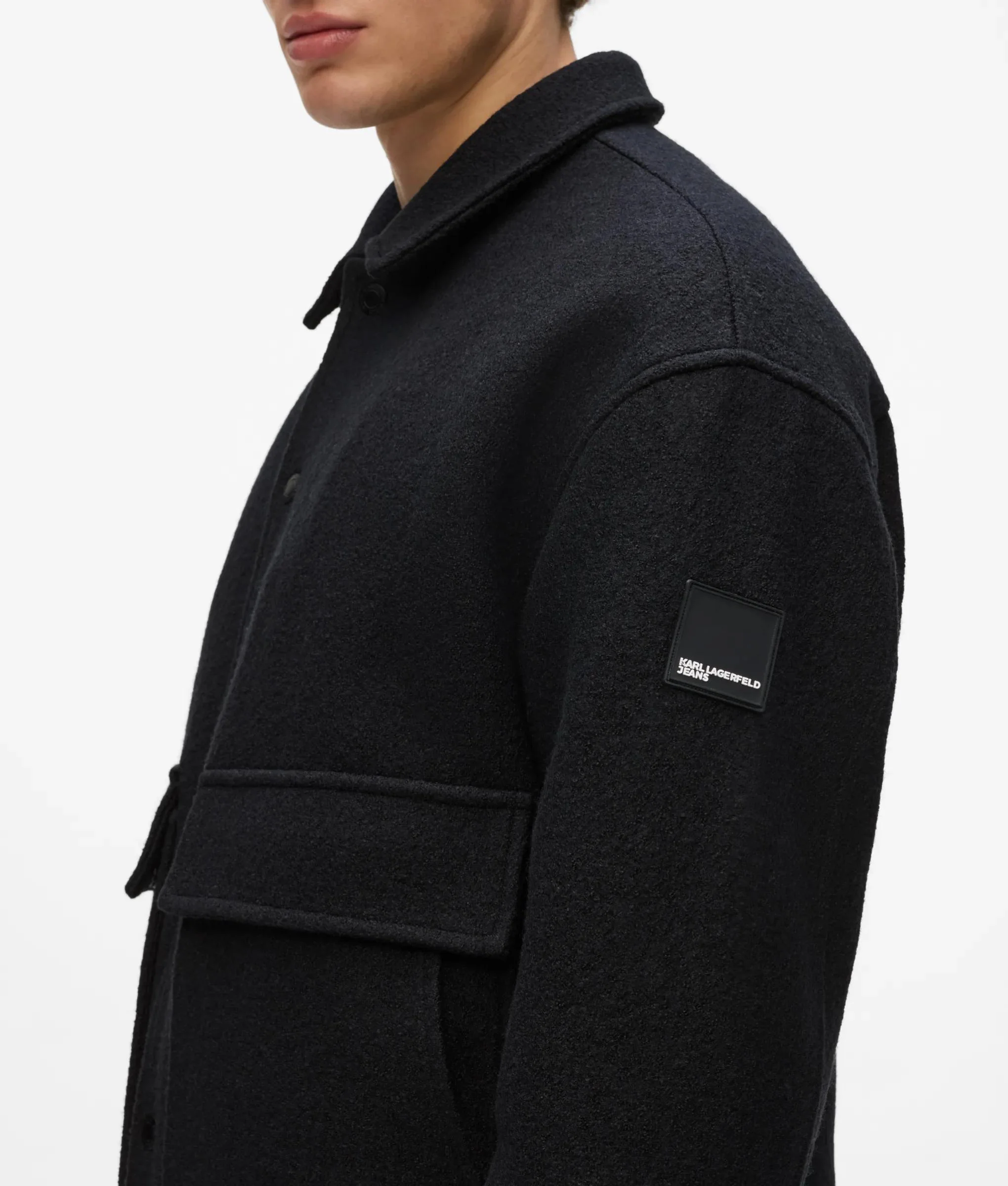 Veste bomber en mélange de laine