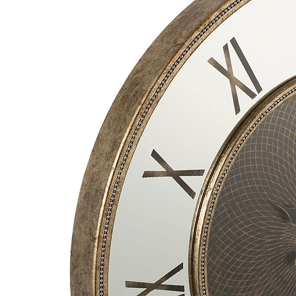 Horloge chiffre romains en bois 47x6x47 cm