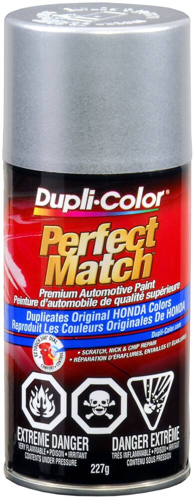 Dupli-Color Perfect Match Premium Acrylic Lacquer Automotive Aerosol Spray Paint, Arctic Silver Metallic (NH79M), 227-g