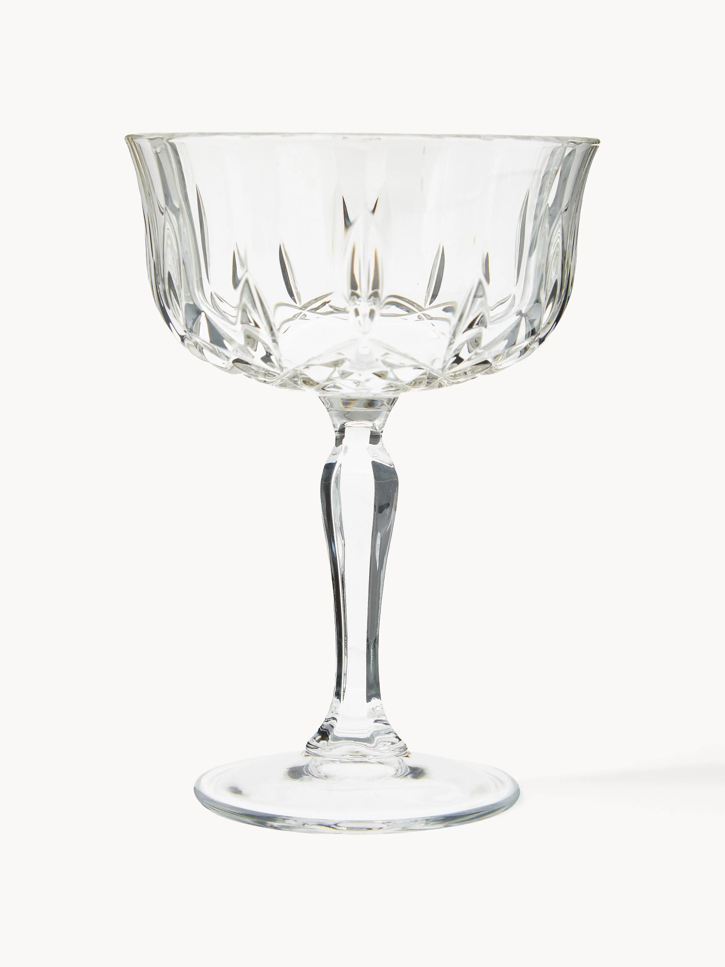 Kristall-Champagnerschalen Opera mit Reliefmuster, 6er-Set