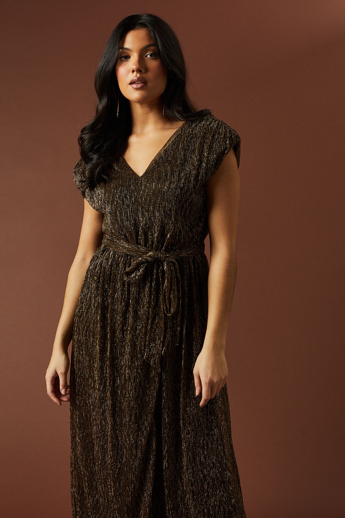 Oasis Occasion Plisse Split Maxi Dress