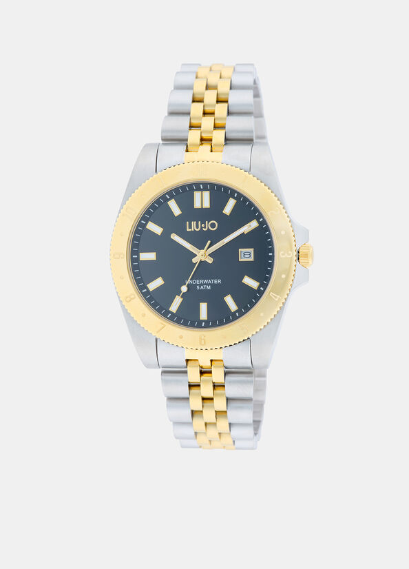 Orologio bicolor in acciaio