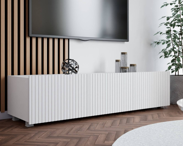 Szafka RTV Kolder 150 cm w kolorze białym