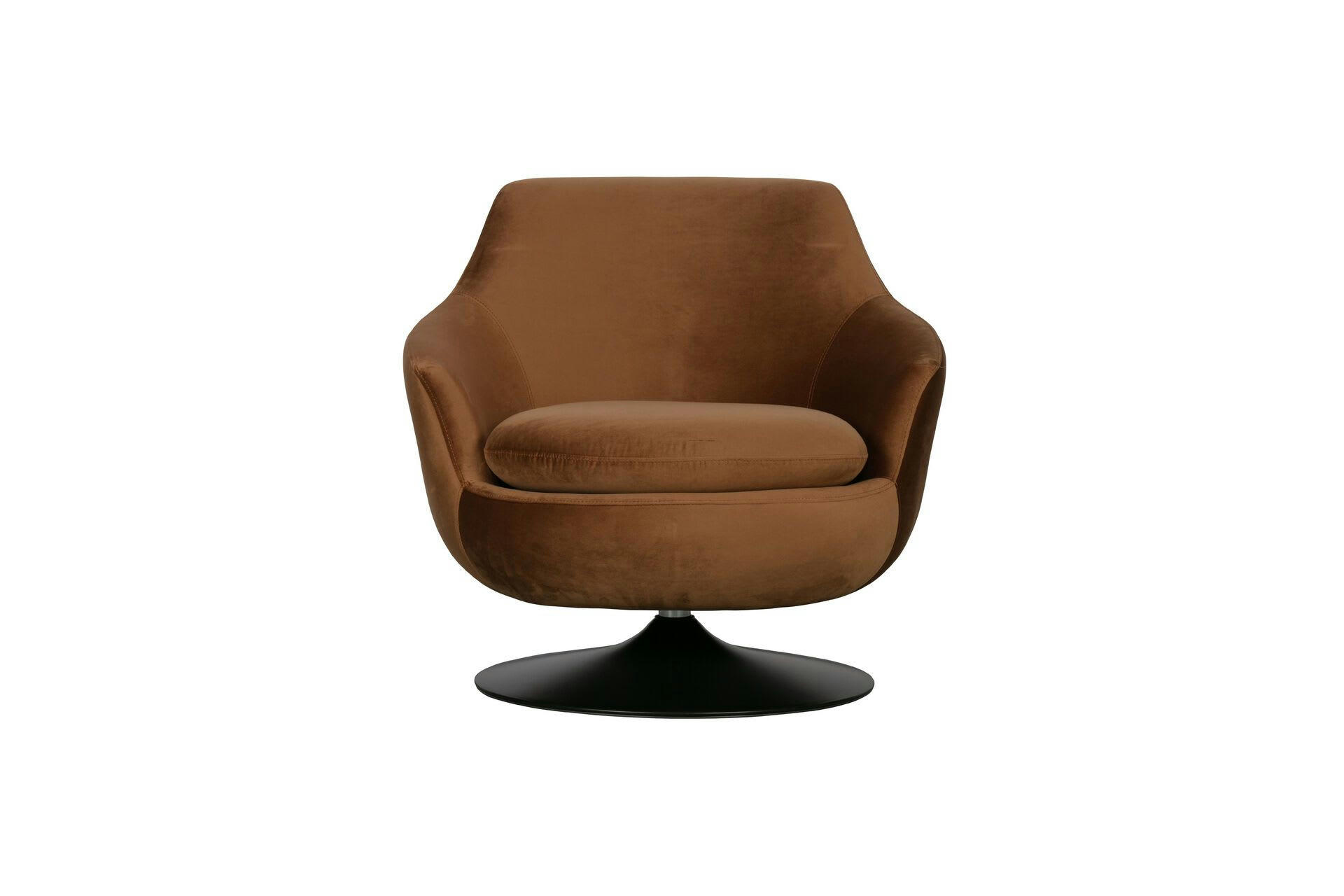 JADA - Fauteuil en velour marron