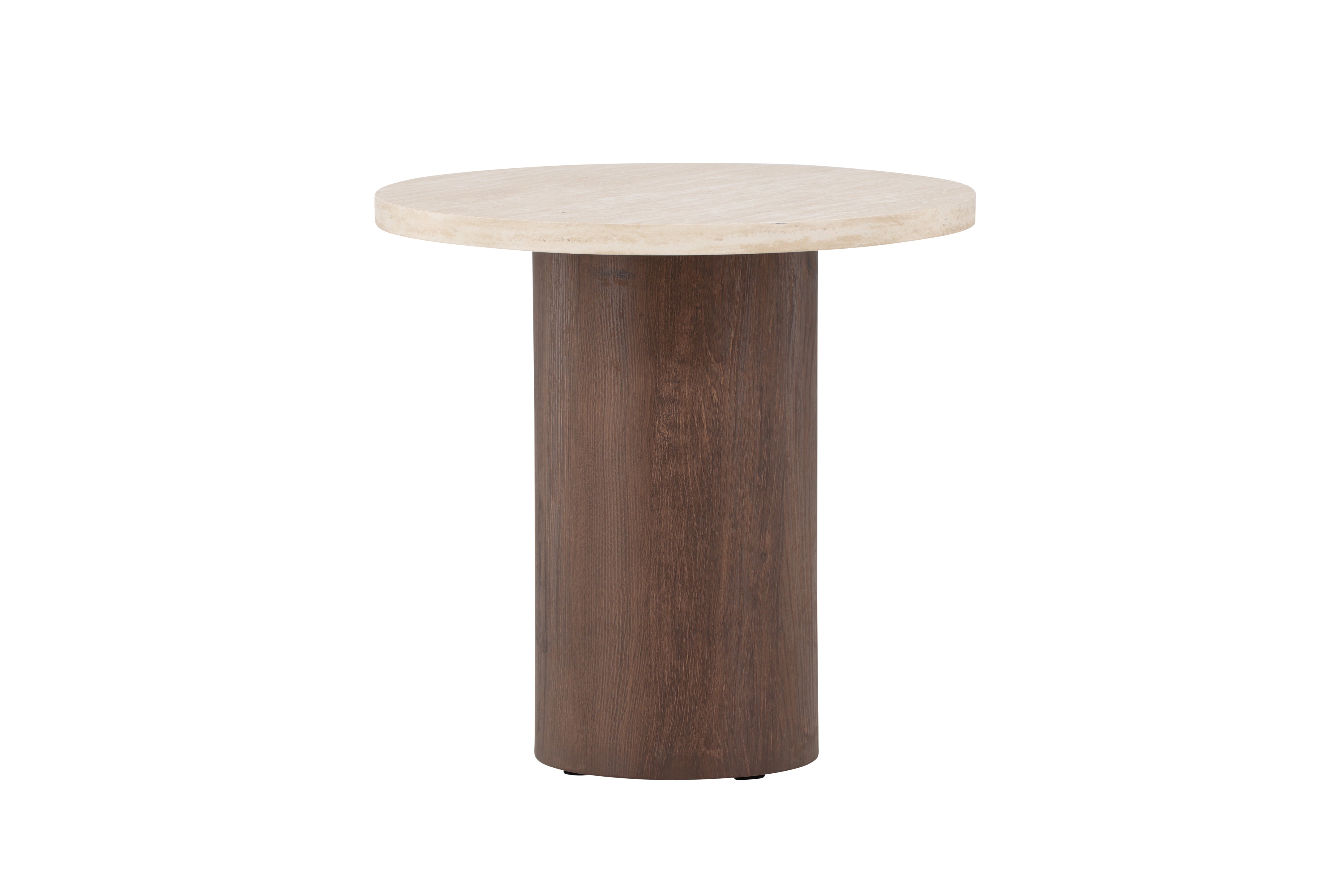 Rebellenclub Kaloria Salontafel - ø50 cm - Mokka / Travertin