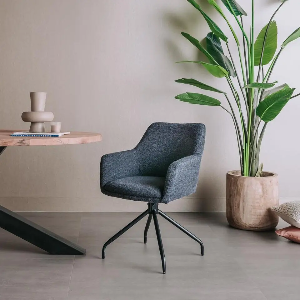 Tower Living - Ortana draaibare armstoel - blauw