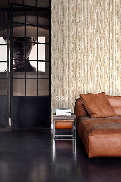Origin Wallcoverings papier peint à rayures bronze brillant 53 cm x 10.05 m