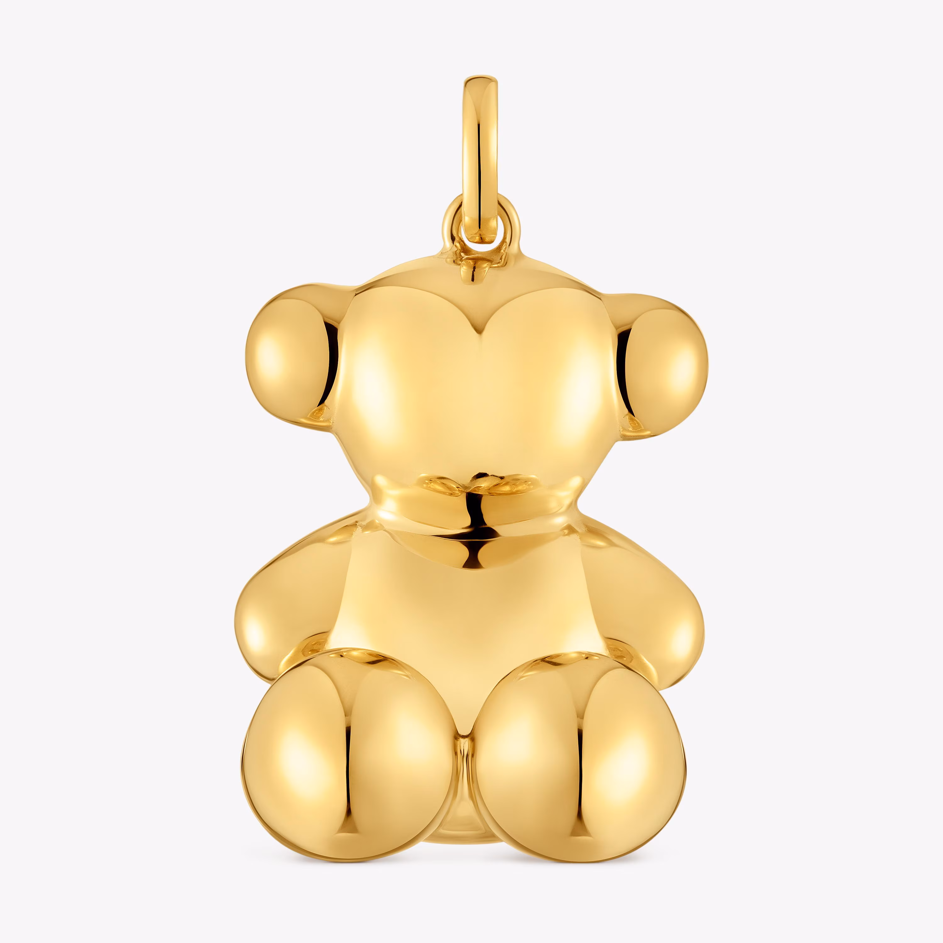 Colgante oso extra grande con baño de oro 18 kt sobre plata Bold Bear