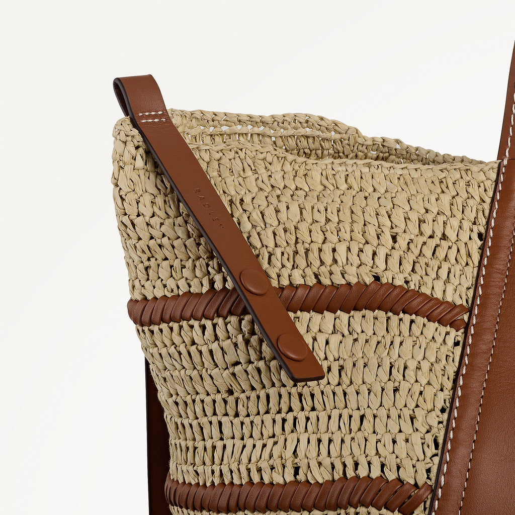 The Delphine - Raffia - Extra Large Open Top Tote
