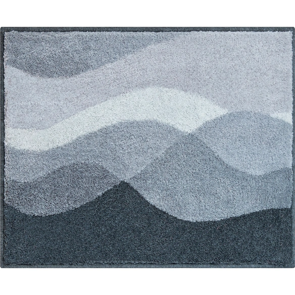 Badematte »Hills«, BxL: 550 x 65 cm, anthrazit, aus 100% Polyacryl