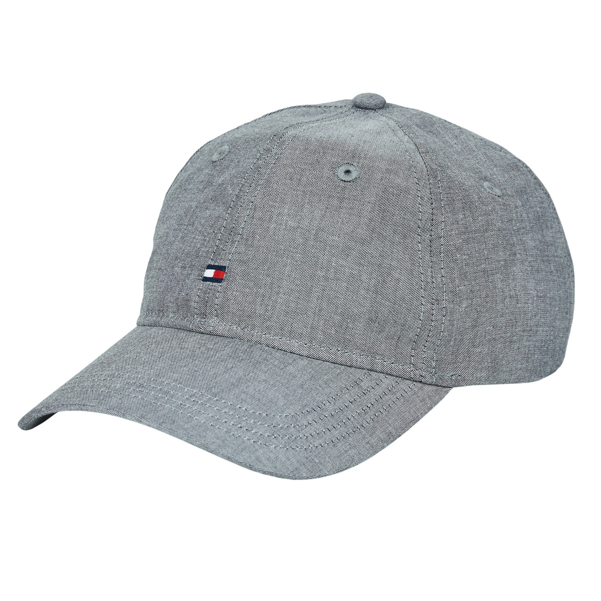 Tommy Hilfiger - TH FLAG CHAMBRAY 6 PANEL CAP - Grey