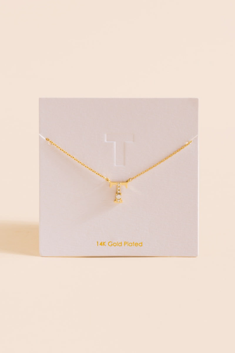 Crystal Cluster Initial Necklace