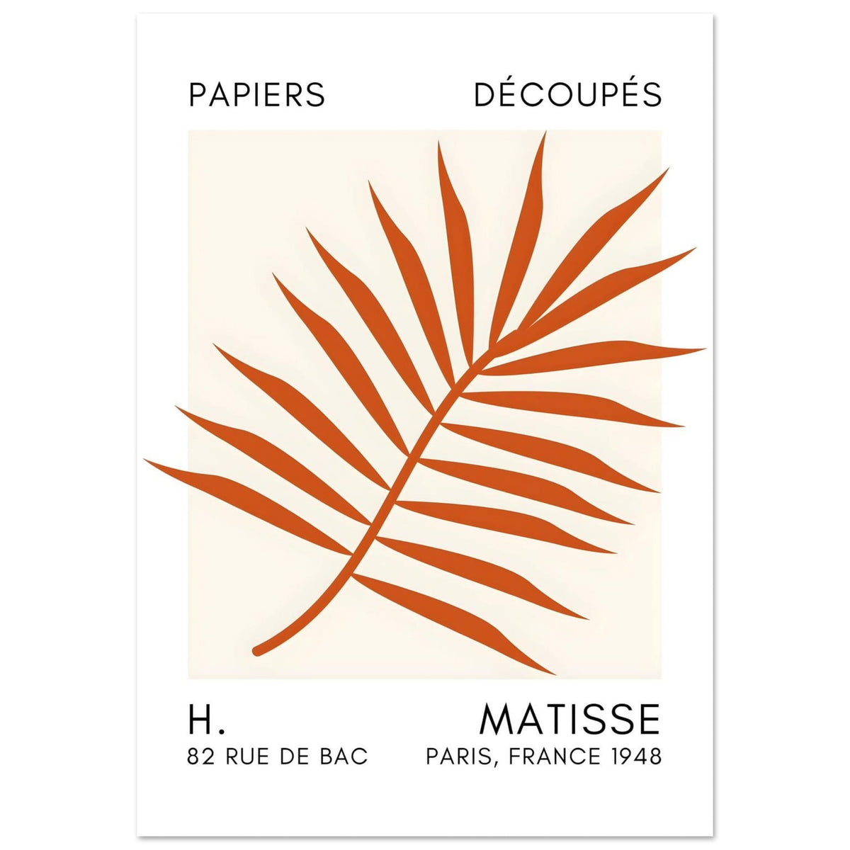 Artfulprints Poster Matisse – Floral reef orange  - 70x100 cm - Oranje